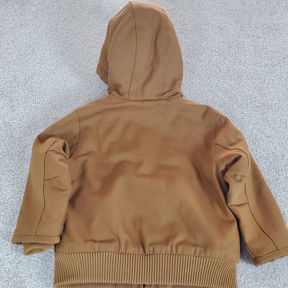 Carhartt Jacket Toddler Size 2T Brown Insulated Duck Canvas Hooded Rugged - Picture 16 of 16